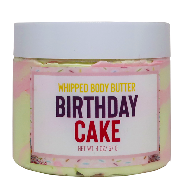Birthday Cake Whipped body Butter Jar