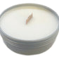 Tin Candle Open, wood Wick