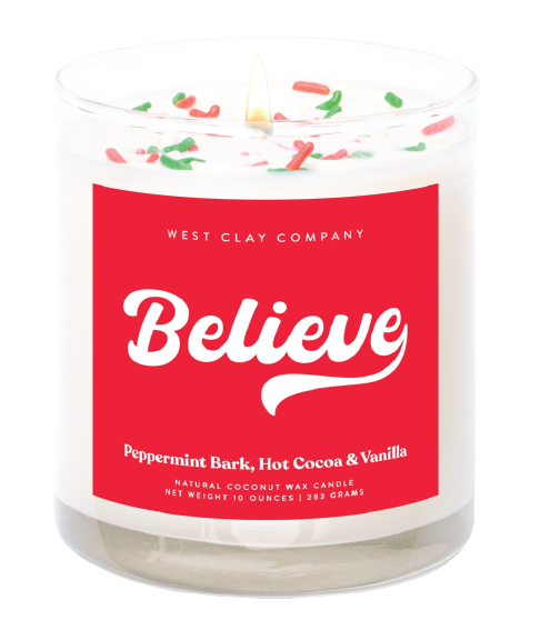 Believe Holiday Candle