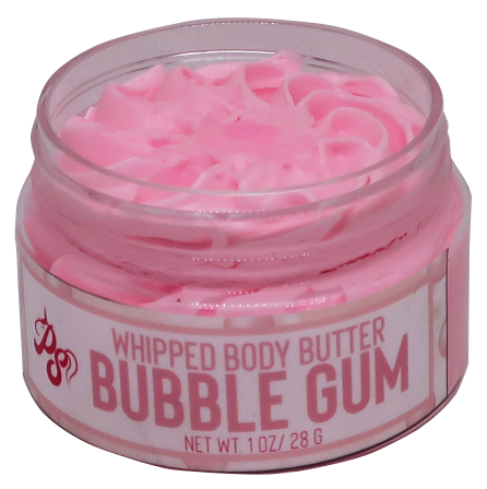Bubble Gum Whipped body Butter Open Jar