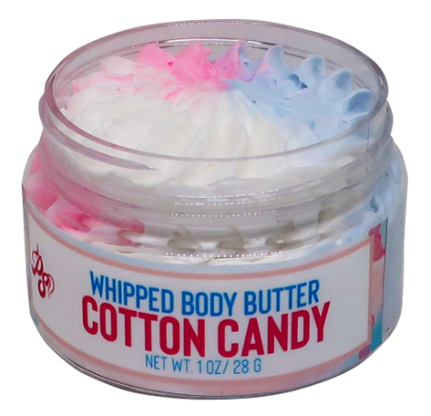 Cotton Candy Whipped body Butter Open Jar