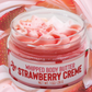 Strawberry Creme Whipped Body Butter on whipped strawberries background