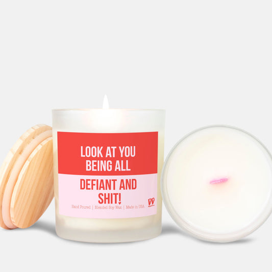 Defiant Decor Non-Toxic Soy Wax Look at you being all Definat and Sh**
