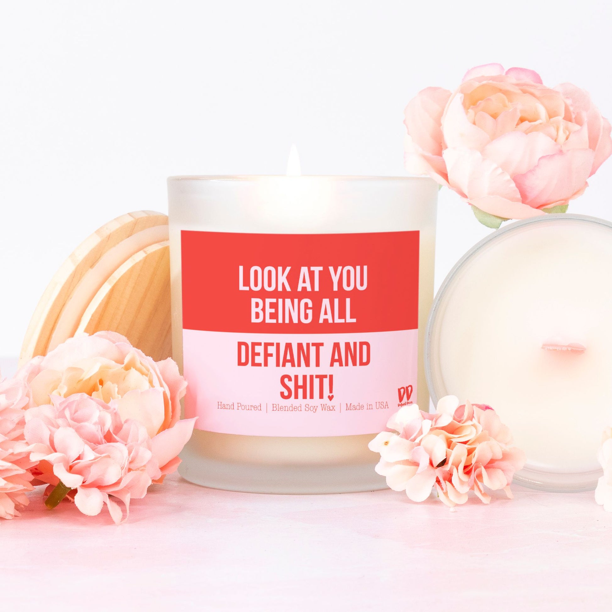 Defiant Decor Non-Toxic Soy Wax Look at you being all Definat and Sh**