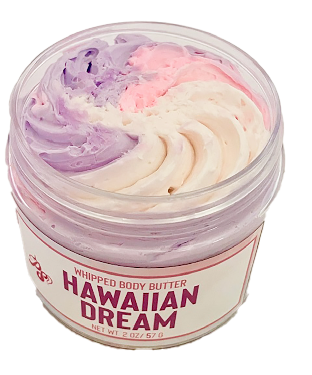 Hawaiian Dream Whipped body Butter Open Jar