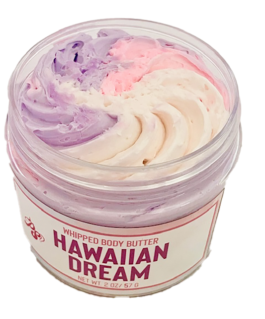 Hawaiian Dream Whipped body Butter Open Jar
