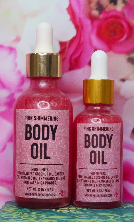Penelope's Shop Pink Shimmering Oil