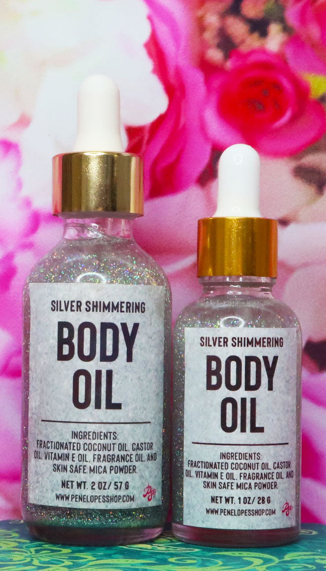 Silver Shimmering Body Oil