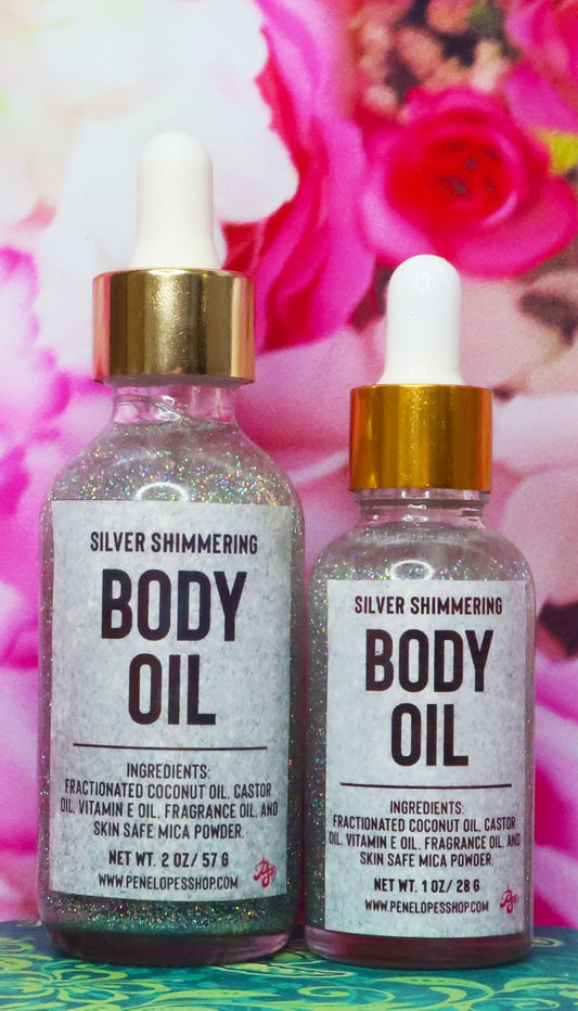 Silver Shimmering Body Oil