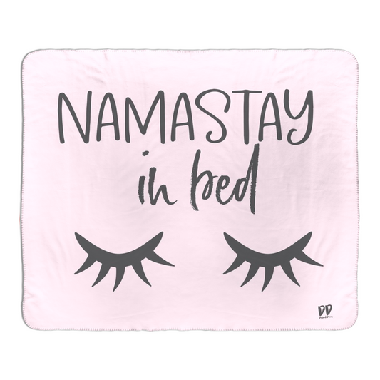 Fleece Sherpa Namastay in bed fleece blanket