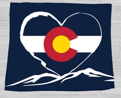 Fleece warm Colorado heart Fleece blanket